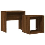Vidaxl tables basses gigognes 2 pcs chêne marron bois d'ingénierie Vidaxl tables basses gigognes 2 pcs chêne marron bois d'ingénierie
