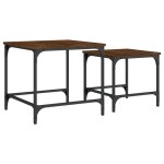 Vidaxl tables basses gigognes 2 pcs chne marron bois d'ingnierie