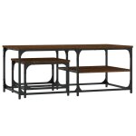 Vidaxl tables basses gigognes 2 pcs chêne marron bois d'ingénierie Vidaxl tables basses gigognes 2 pcs chêne marron bois d'ingénierie