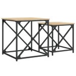 Vidaxl tables basses gigognes 2 pcs ch�ne sonoma bois d'ing�nierie