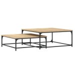 Vidaxl tables basses gigognes 2 pcs ch�ne sonoma bois d'ing�nierie