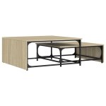 Vidaxl tables basses gigognes 2 pcs chne sonoma bois ingnierie mtal