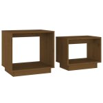 Vidaxl tables basses gigognes 2 pcs marron miel bois de pin massif