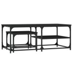 Vidaxl tables basses gigognes 2 pcs noir bois d'ing�nierie