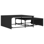 Vidaxl tables basses gigognes 2 pcs noir bois d'ingnierie et mtal