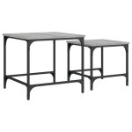 Vidaxl tables basses gigognes 2 pcs sonoma gris bois d'ingénierie Vidaxl tables basses gigognes 2 pcs sonoma gris bois d'ingénierie