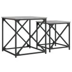 Vidaxl tables basses gigognes 2 pcs sonoma gris bois d'ingnierie