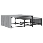 Vidaxl tables basses gigognes 2pcs sonoma gris bois d'ingnierie mtal