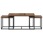 Vidaxl tables basses gigognes 3 pcs bois massif de teck