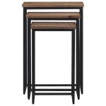 Vidaxl tables basses gigognes 3 pcs bois massif de teck