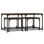 Vidaxl tables basses gigognes 3 pcs ch�ne marron bois d'ing�nierie