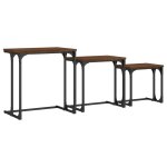 Vidaxl tables basses gigognes 3 pcs ch�ne marron bois d'ing�nierie