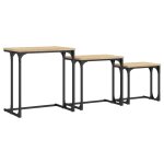 Vidaxl tables basses gigognes 3 pcs ch�ne sonoma bois d'ing�nierie