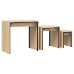 Vidaxl tables basses gigognes 3 pcs chêne sonoma bois d'ingénierie Vidaxl tables basses gigognes 3 pcs chêne sonoma bois d'ingénierie
