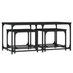 Vidaxl tables basses gigognes 3 pcs noir bois d'ing�nierie