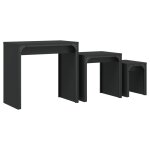 Vidaxl tables basses gigognes 3 pcs noir bois d'ingénierie Vidaxl tables basses gigognes 3 pcs noir bois d'ingénierie