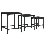 Vidaxl tables basses gigognes 3 pcs noir bois d'ingnierie