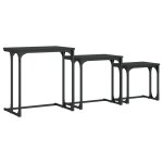 Vidaxl tables basses gigognes 3 pcs noir bois d'ing�nierie