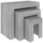 Vidaxl tables basses gigognes 3 pcs sonoma gris bois d'ingénierie Vidaxl tables basses gigognes 3 pcs sonoma gris bois d'ingénierie