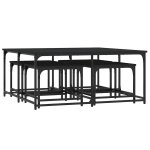 Vidaxl tables basses gigognes 5 pcs noir bois d'ing�nierie