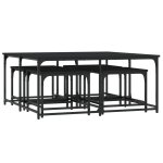 Vidaxl tables basses gigognes 5 pcs noir bois d'ingénierie Vidaxl tables basses gigognes 5 pcs noir bois d'ingénierie