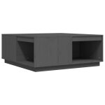 Vidaxl table basse gris 100x101x40, 5 cm bois massif de pin