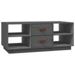 Vidaxl table basse gris 100x50x41 cm bois massif de pin