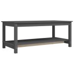 Vidaxl table basse gris 110x55x45 cm bois massif de pin