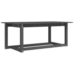 Vidaxl table basse gris 110x55x45 cm bois massif de pin