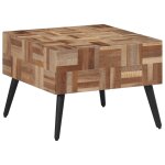 Vidaxl table basse gris 55x55x40 cm teck de r�cup�ration massif