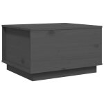 Vidaxl table basse gris 60x50x35 cm bois massif de pin