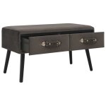 Vidaxl table basse gris 80x40x46 cm velours
