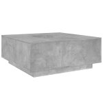 Vidaxl table basse gris b�ton 100x100x40 cm bois d'ing�nierie