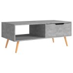 Vidaxl table basse gris bton 100x49, 5x43 cm bois d'ingnierie