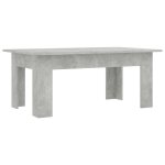 Vidaxl table basse gris b�ton 100x60x42 cm bois d?ing�nierie