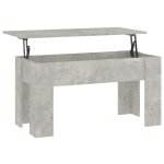 Vidaxl table basse gris b�ton 101x49x52 cm bois d'ing�nierie