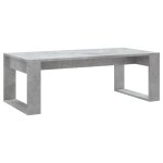Vidaxl table basse gris b�ton 102x50x35 cm bois d'ing�nierie