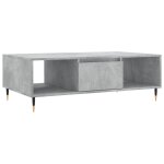 Vidaxl table basse gris b�ton 104x60x35 cm bois d'ing�nierie