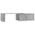 Vidaxl table basse gris b�ton 150x50x35 cm bois d'ing�nierie