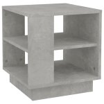 Vidaxl table basse gris bton 40x40x43 cm bois d'ingnierie