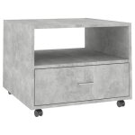 Vidaxl table basse gris bton 55x55x40 cm bois d'ingnierie