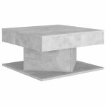 Vidaxl table basse gris bton 57x57x30 cm bois d?ingnierie