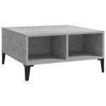 Vidaxl table basse gris bton 60x60x30 cm bois d'ingnierie