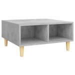 Vidaxl table basse gris b�ton 60x60x30 cm bois d'ing�nierie