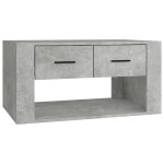 Vidaxl table basse gris bton 80x50x40 cm bois d'ingnierie