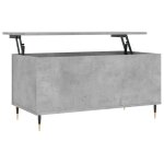 Vidaxl table basse gris b�ton 90x44, 5x45 cm bois d'ing�nierie