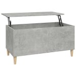 Vidaxl table basse gris bton 90x44, 5x45 cm bois d'ingnierie