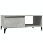 Vidaxl table basse gris bton 90x50x36, 5 cm bois d'ingnierie