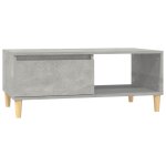 Vidaxl table basse gris b�ton 90x50x36, 5 cm bois d'ing�nierie