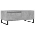 Vidaxl table basse gris bton 90x50x36, 5 cm bois d'ingnierie